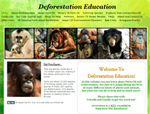 Tablet Screenshot of deforestationeducation.com